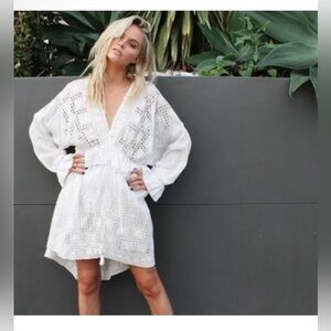 Zimmermann Cream Eyelet Dress